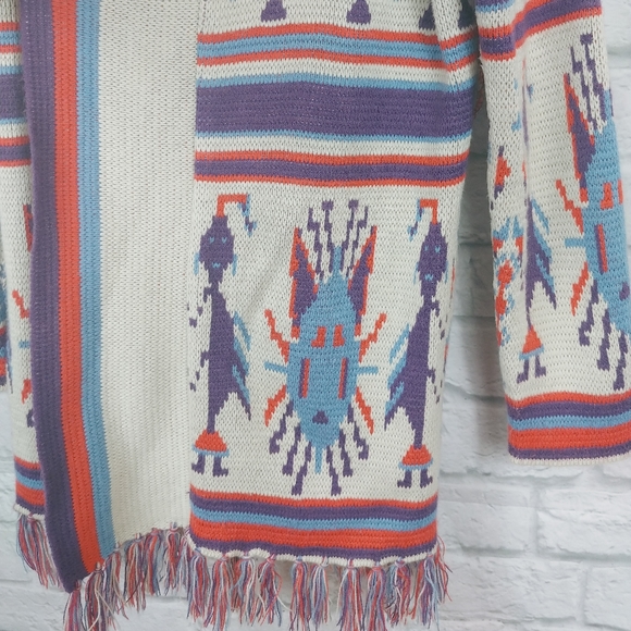 Heritage 1981 Open Front Long Boho Cardigan Large - Picture 6 of 11